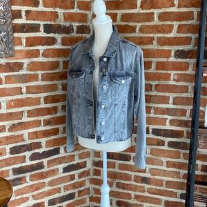 Kenzie jeans Vintage Luxe frayed hem jacket, size M, NWT
